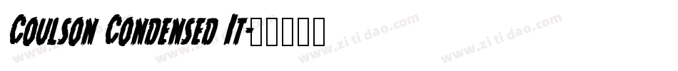 Coulson Condensed It字体转换